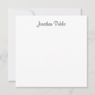 Personalized Elegant Handwritten Script Text Card