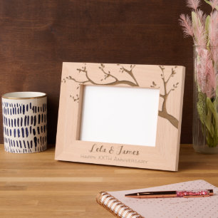 Personalized Elegant Happy Anniversary Etched Frames