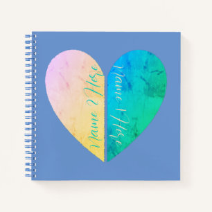 Personalized Elegant His and Hers Half Hearts Notebook