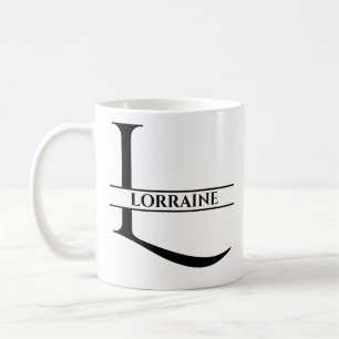 Personalized Elegant Initial Letter L Coffee Mug