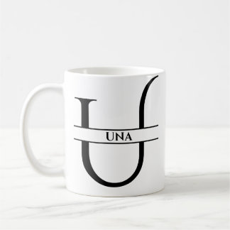 Personalized Elegant Initial Letter U  Coffee Mug