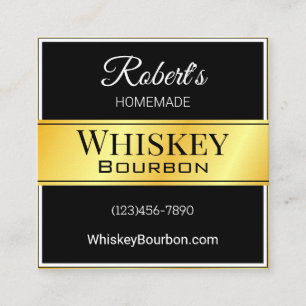 Personalized Elegant Label Square Business Card