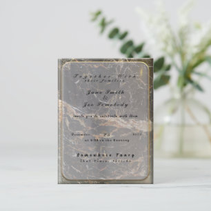 Personalized Elegant Marble Invitation Postcard