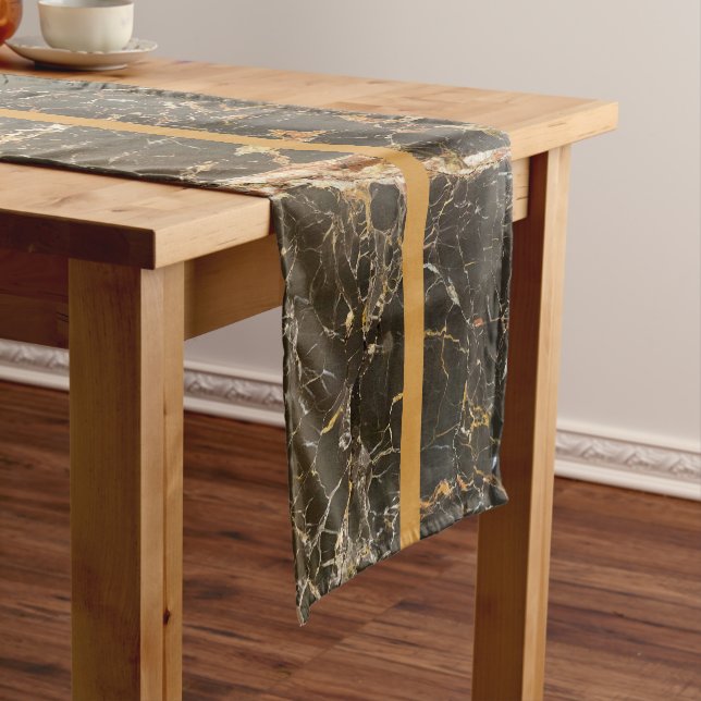 Personalized Elegant Marble Long Table Runner (In Situ)
