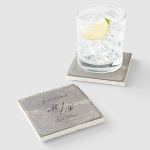 Personalized Elegant Marble Stone Coaster