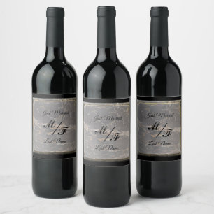 Personalized Elegant Marble Wine Label