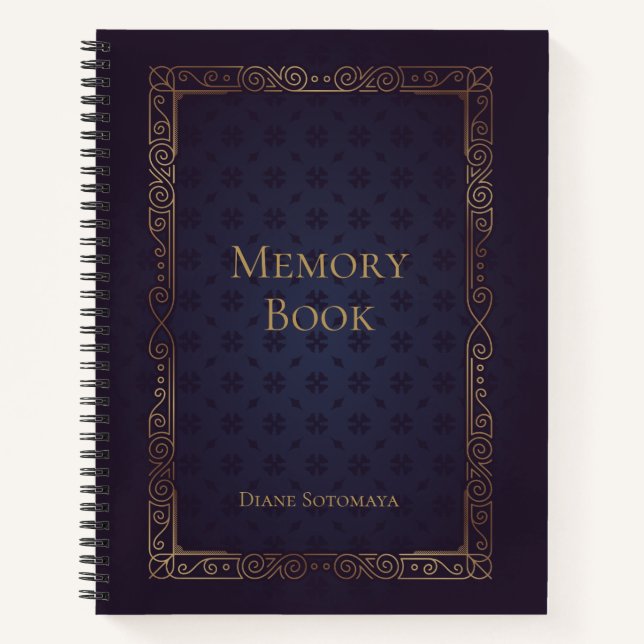 Personalized Elegant Memory Book Notebook (Front)
