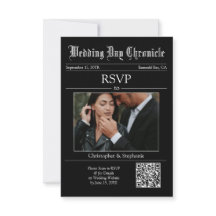 Personalized Elegant Minimalist QR Code Newspaper