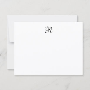 Personalized Elegant Minimalist Script Monogram Card