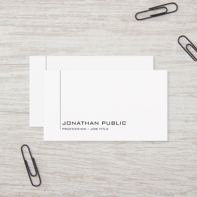 Personalized Elegant Minimalistic Design Modern Business Card (Front/Back In Situ)