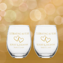 Personalized Elegant Modern 50th Anniversary Gift