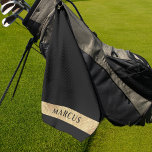 Personalized Elegant Modern Golfer Monogrammed Golf Towel<br><div class="desc">Elevate your golf game with our Personalized Elegant Modern Golfer Monogrammed Golf Towel. Crafted with a stylish black and gold design, this towel is the perfect accessory for any golf enthusiast. With the option to add your own monogrammed name, it becomes a truly personalized item that showcases your unique style...</div>