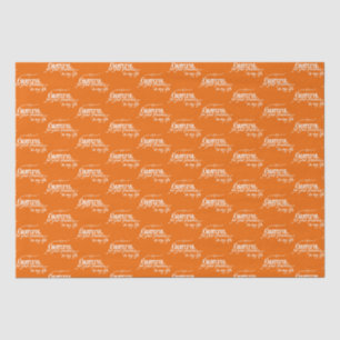 Personalized Elegant Modern Grateful White, Orange Tissue Paper