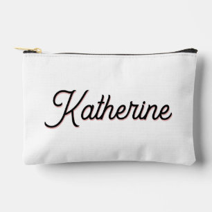 Personalized Elegant Modern Typography Accessory Pouch