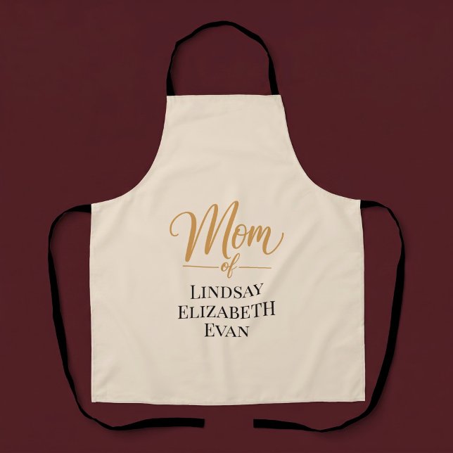 Personalized Elegant Mom Apron (Creator Uploaded)