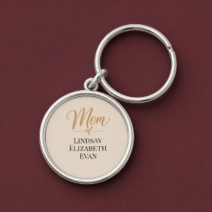 Personalized Elegant Mom Keychain