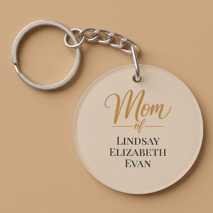 Personalized Elegant Mom Keychain