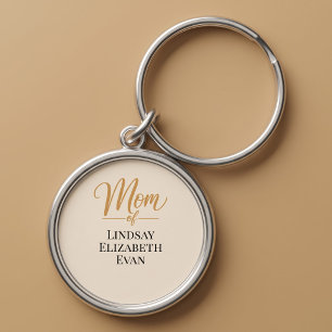 Personalized Elegant Mom Keychain