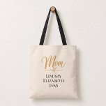 Personalized Elegant Mom Tote Bag<br><div class="desc">Sophisticated yet simple,  this design is made for moms who appreciate a timeless aesthetic.</div>