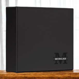 Personalized Elegant Monogram and Name Binder