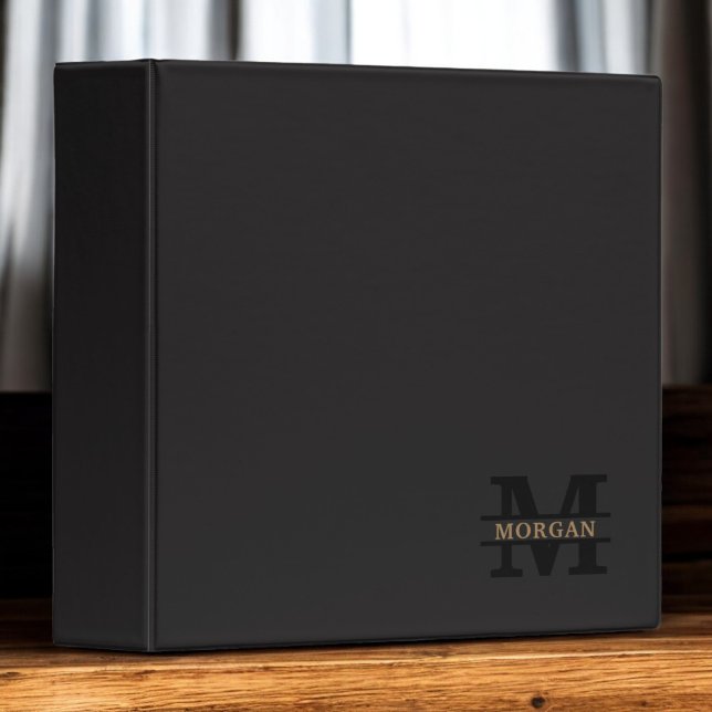 Personalized Elegant Monogram and Name Binder (Creator Uploaded)