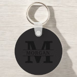 Personalized Elegant Monogram and Name Keychain<br><div class="desc">Add a touch of elegance to your daily essentials with this personalized monogram and name product. Featuring a refined design and customizable details, it combines sophistication and functionality. Whether for personal use or as a thoughtful gift, this item showcases a stylish monogram and your chosen name, making it uniquely yours....</div>