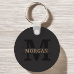 Personalized Elegant Monogram and Name Keychain<br><div class="desc">Add a touch of elegance to your daily essentials with this personalized monogram and name product. Featuring a refined design and customizable details, it combines sophistication and functionality. Whether for personal use or as a thoughtful gift, this item showcases a stylish monogram and your chosen name, making it uniquely yours....</div>