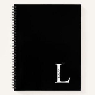 Personalized Elegant Monogram and Name Notebook