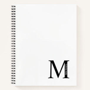 Personalized Elegant Monogram and Name Notebook