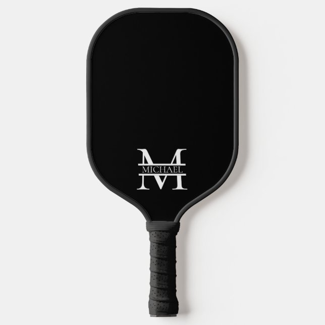 Personalized Elegant Monogram and Name Pickleball Paddle (Front)