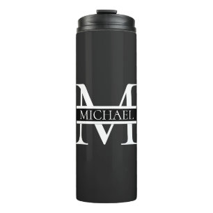 Personalized Elegant Monogram and Name Thermal Tumbler