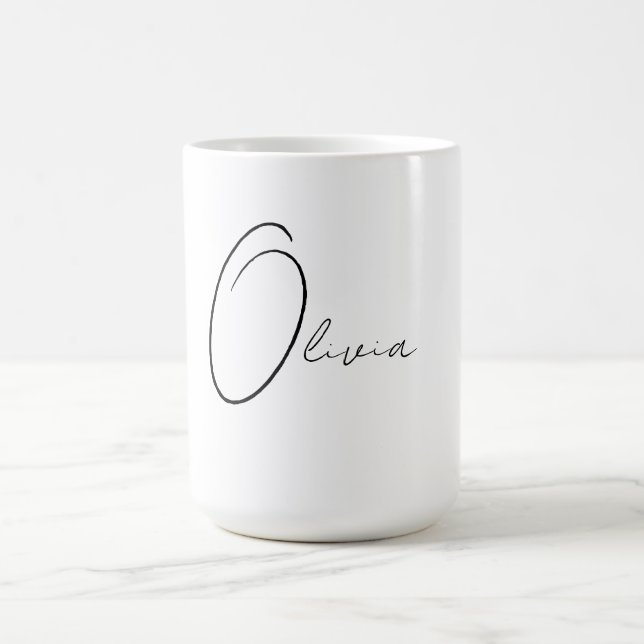 Personalized Elegant Monogram  Coffee Mug (Center)