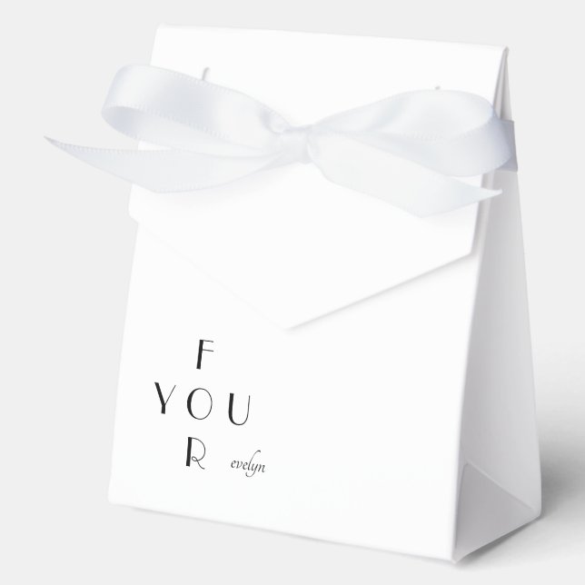 Personalized Elegant Monogram Favour Box (Front)