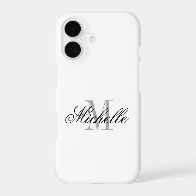 Personalized elegant monogram white (Verso)