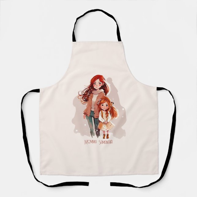 Personalized Elegant Mother and Daughter Apron (Front)