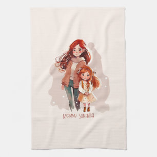 Personalized Elegant Mother and Daughter Kitchen Towel