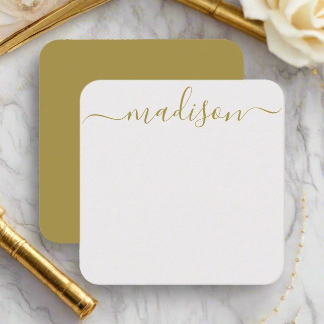 Personalized Elegant Name Gold Calligraphy Card (Creator Uploaded)