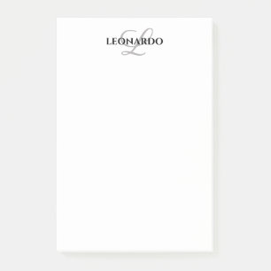 Personalized elegant name monogram Post-it® notes