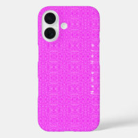Personalized Elegant Name on Boho Hot Pink Pattern