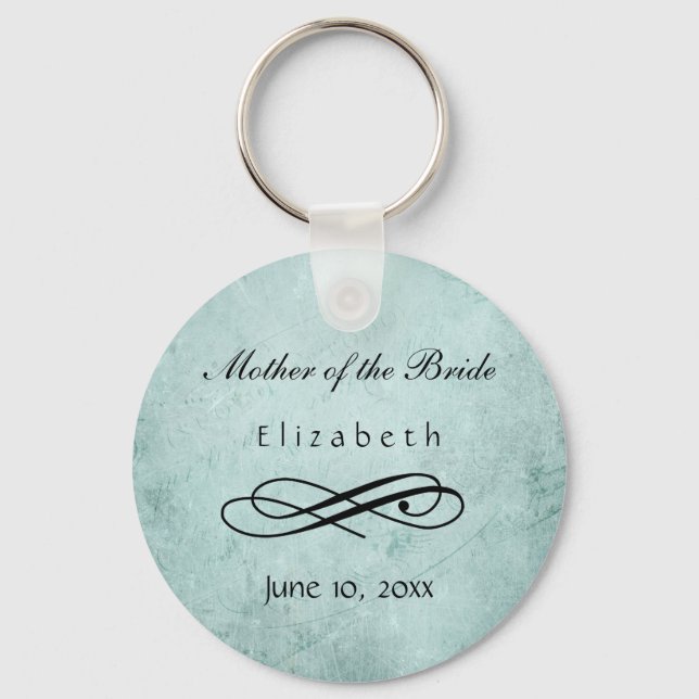 Personalized Elegant Name Wedding Favour Keychain (Front)