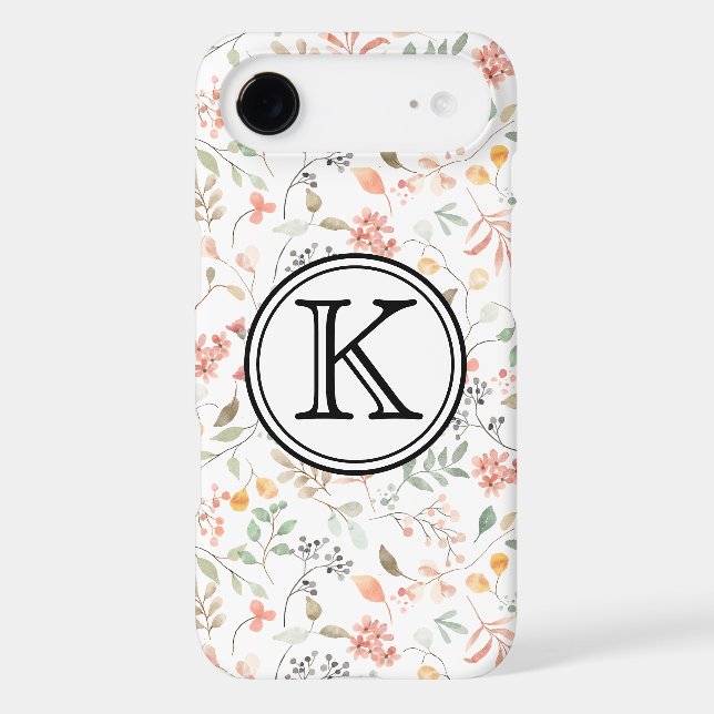 Personalized Elegant Pastel Floral (Back)