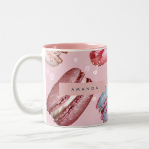 Personalized Elegant Pastel Macaron Two-Tone Coffee Mug