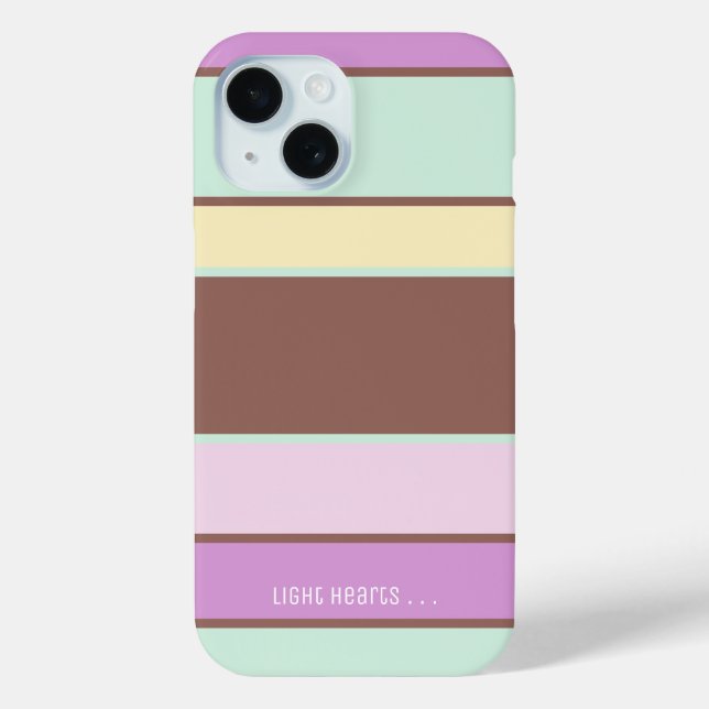 Personalized Elegant Pastel Stripes  Case-Mate iPhone Case (Back)