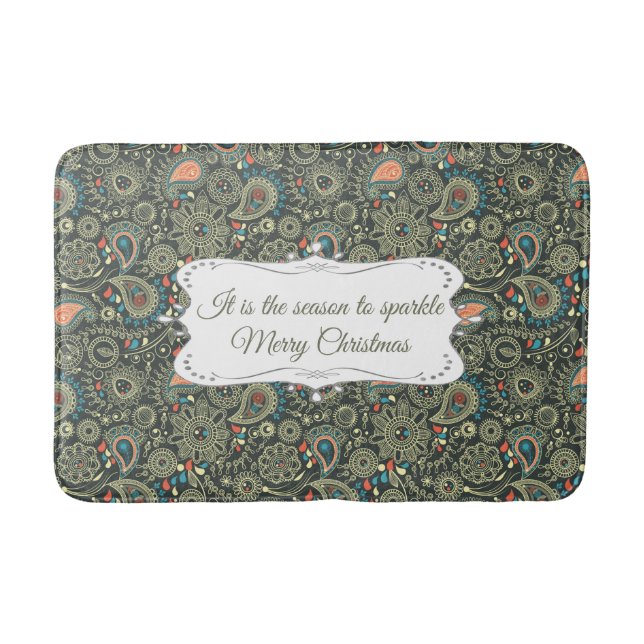 Personalized Elegant Pattern Bath Mat (Front)