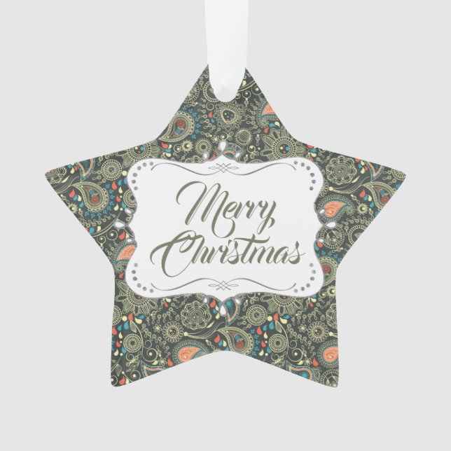 Personalized Elegant Pattern Ornament (Front)