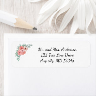 Personalized Elegant Pink and Green Floral 