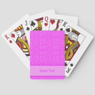 Personalized Elegant Pink Pattern Playing Cards
