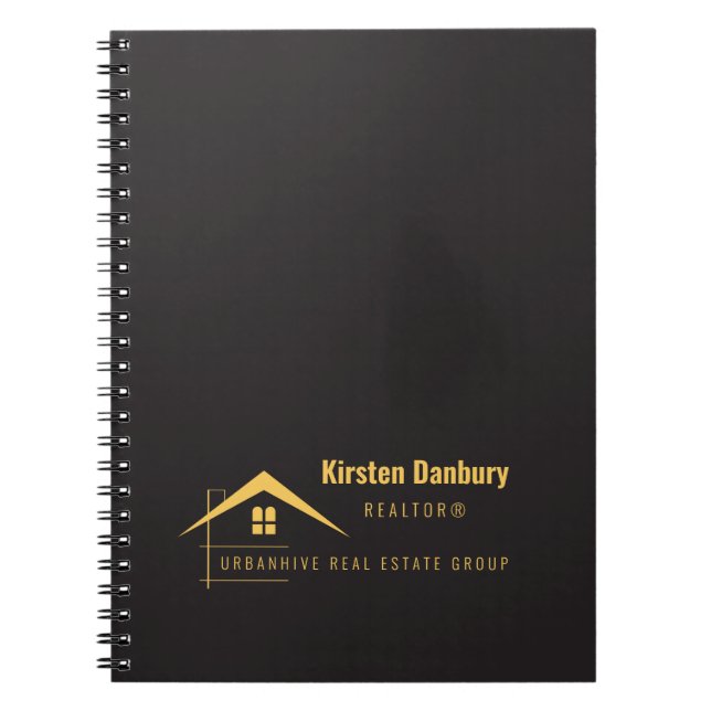 Personalized Elegant Professional Real Estate  Notebook (Front)