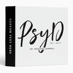 Personalized Elegant PsyD Doctor of Psychology Binder