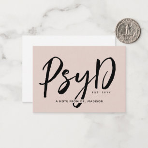 Personalized Elegant PsyD Doctor of Psychology Card